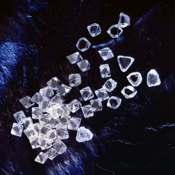A selection of rough diamonds