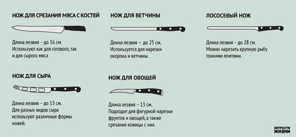 Лига жратвы: Виды кухонных ножей