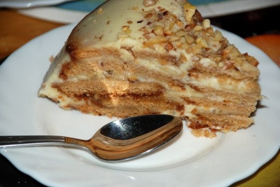 Торт со сметаной и желатином