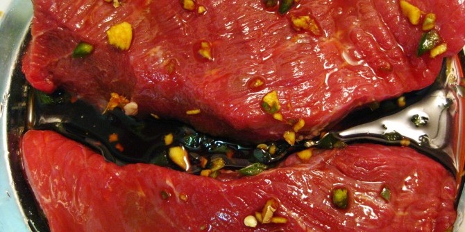 Маринад для мяса из томатов и перцем чили