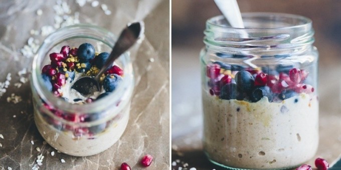 Ленивая овсянка в банке: здоровый быстрый завтрак