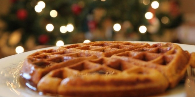 Рождественские имбирные вафли